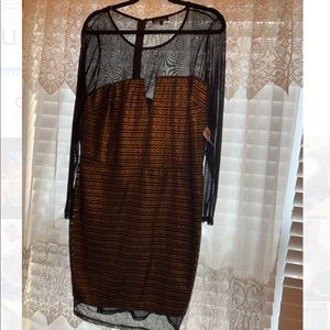 Black and Metallic Gold Dress